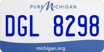 MI license plate DGL8298