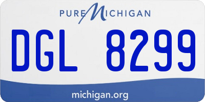 MI license plate DGL8299