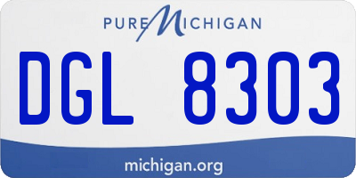 MI license plate DGL8303