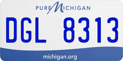 MI license plate DGL8313