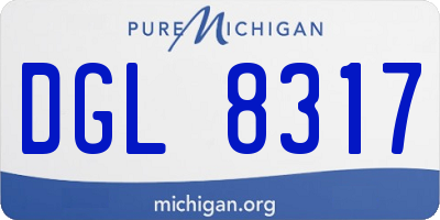 MI license plate DGL8317