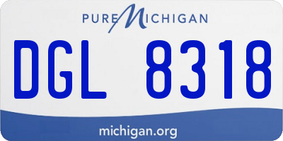 MI license plate DGL8318