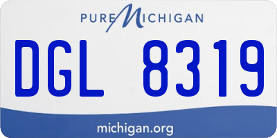 MI license plate DGL8319