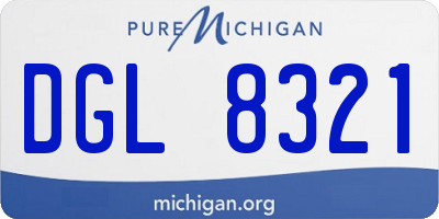 MI license plate DGL8321