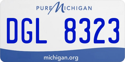 MI license plate DGL8323