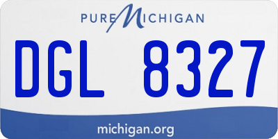 MI license plate DGL8327