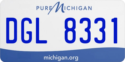 MI license plate DGL8331