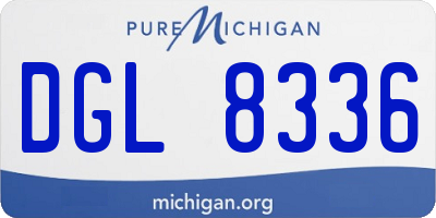 MI license plate DGL8336