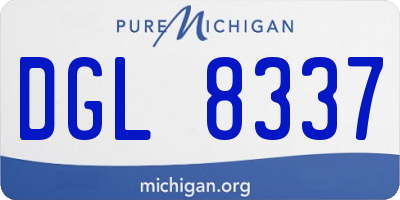 MI license plate DGL8337