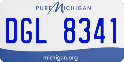 MI license plate DGL8341
