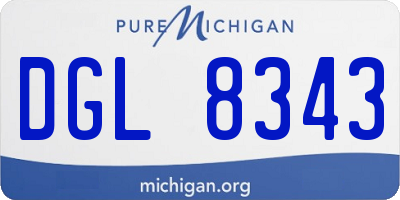 MI license plate DGL8343