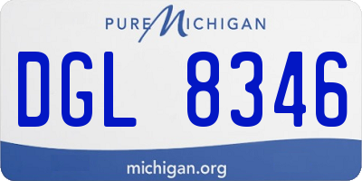 MI license plate DGL8346