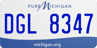 MI license plate DGL8347