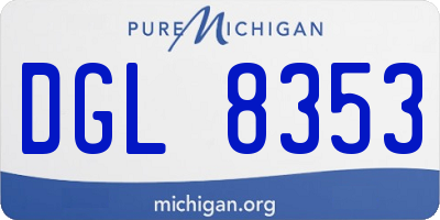 MI license plate DGL8353