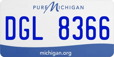 MI license plate DGL8366