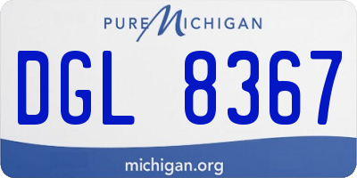 MI license plate DGL8367