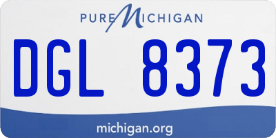 MI license plate DGL8373