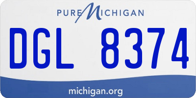 MI license plate DGL8374