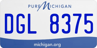 MI license plate DGL8375