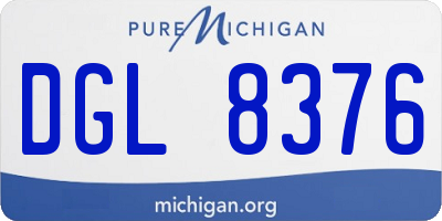 MI license plate DGL8376