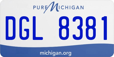 MI license plate DGL8381