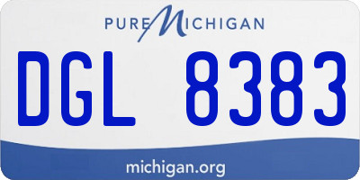 MI license plate DGL8383