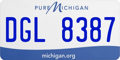 MI license plate DGL8387