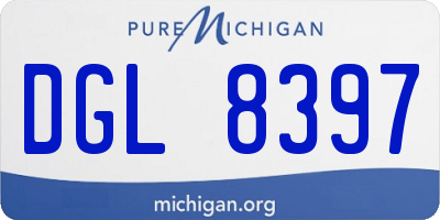 MI license plate DGL8397
