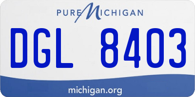 MI license plate DGL8403