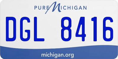 MI license plate DGL8416