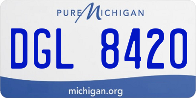 MI license plate DGL8420