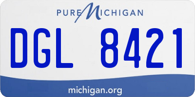 MI license plate DGL8421