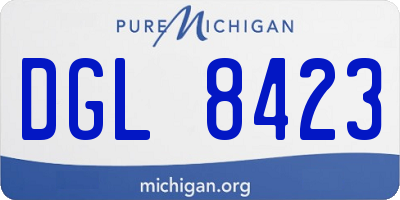 MI license plate DGL8423