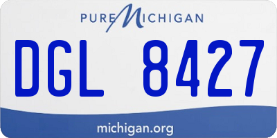 MI license plate DGL8427