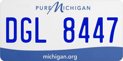 MI license plate DGL8447