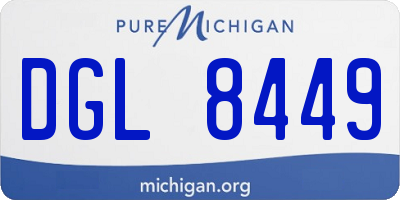 MI license plate DGL8449