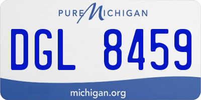 MI license plate DGL8459