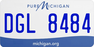 MI license plate DGL8484