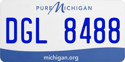 MI license plate DGL8488