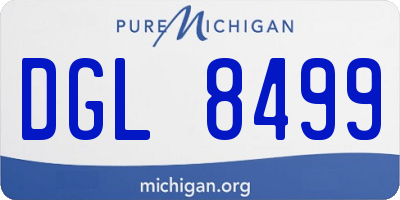 MI license plate DGL8499