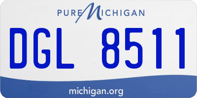 MI license plate DGL8511