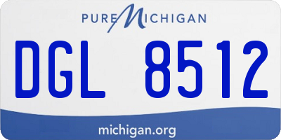 MI license plate DGL8512
