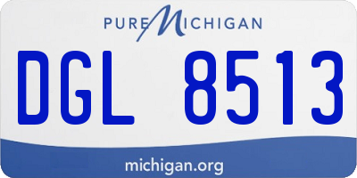 MI license plate DGL8513
