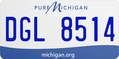 MI license plate DGL8514