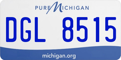 MI license plate DGL8515