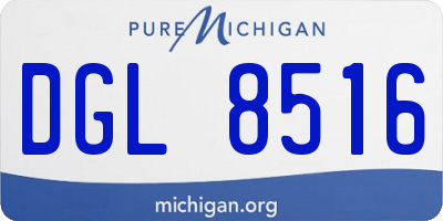 MI license plate DGL8516