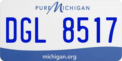 MI license plate DGL8517