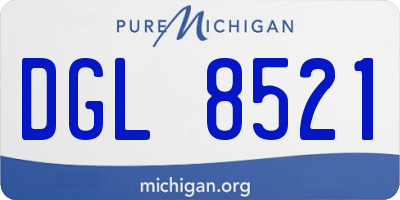 MI license plate DGL8521