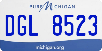 MI license plate DGL8523