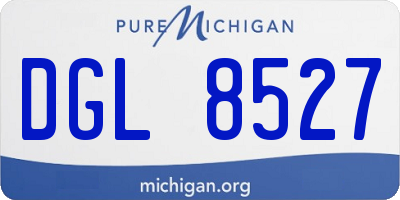 MI license plate DGL8527
